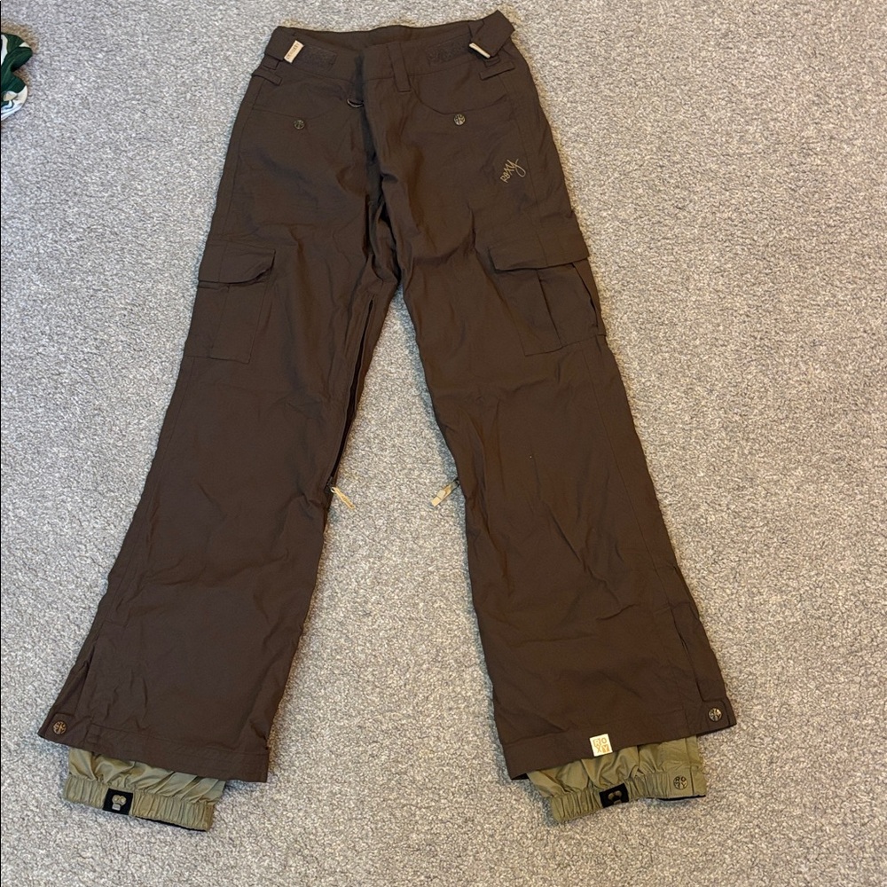 Roxy Utility Snow Pants - Olive and Black womens size small